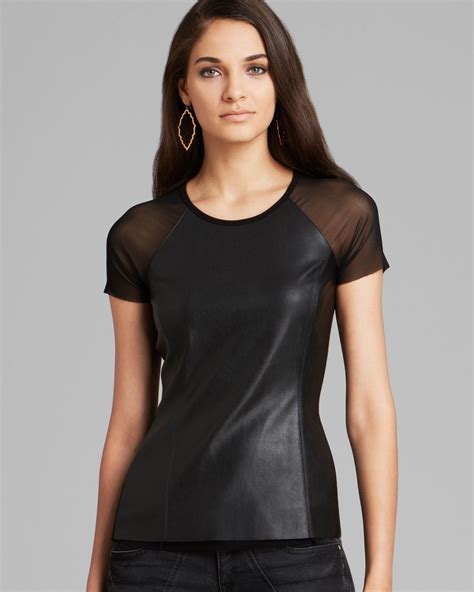 Women's Faux Leather Tops 